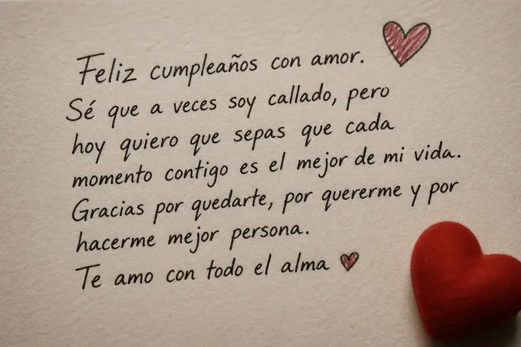 Feliz cumpleaños con amor